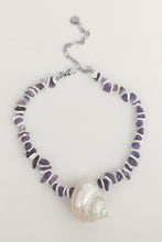 Load image into Gallery viewer, Amethyst Shelly Turbo Necklace
