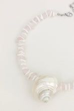 Load image into Gallery viewer, Rose Quartz Shelly Turbo Necklace