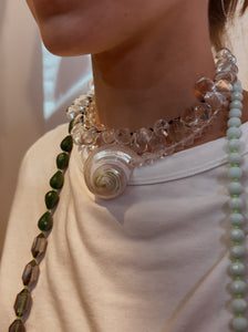 Crackle Quartz Turbo Necklace