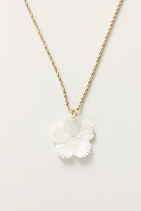 Carved Mother of Pearl Necklace (big pendant)