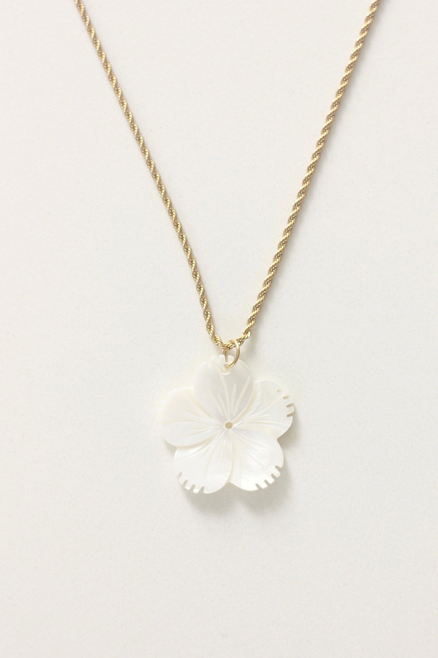 Carved Mother of Pearl Necklace (big pendant)