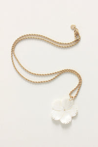 Carved Mother of Pearl Necklace (big pendant)