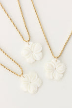 Load image into Gallery viewer, Carved Mother of Pearl Necklace (small pendant)