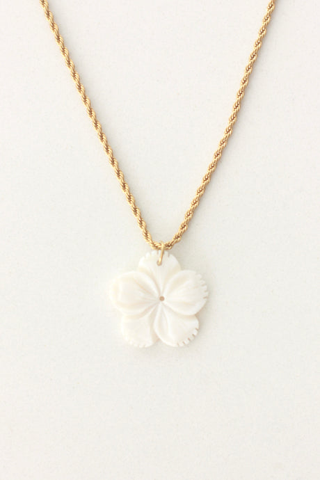 Carved Mother of Pearl Necklace (small pendant)