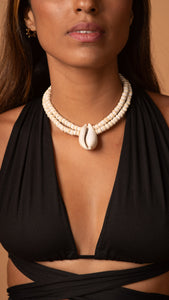 Jacqueline Cowrie Necklace