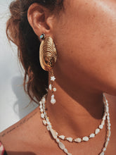 Load image into Gallery viewer, Celestial Big Oyster Earrings