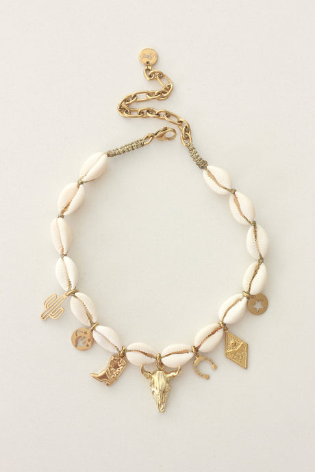Coastal Cowgirl Cowrie Choker Necklace