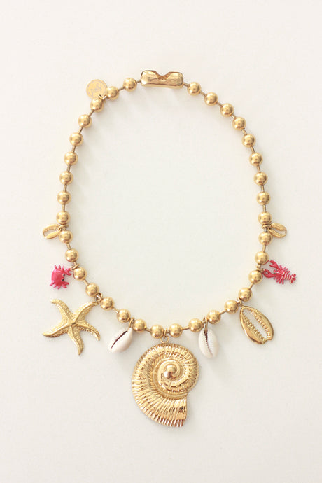 Golden Drift Cowrie Necklace