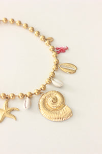 Golden Drift Cowrie Necklace