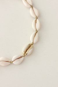 Gold Stripe Cowrie Choker Necklace