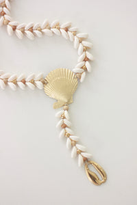 The Original Cowrie Belt with Gold Shell