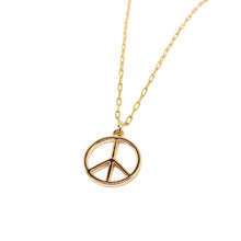 Load image into Gallery viewer, Peace sign necklace