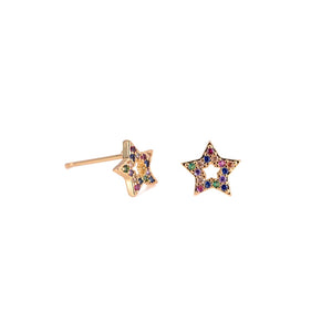 Zircon Star Stud Earrings