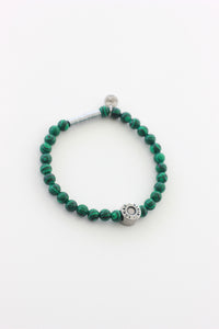 Soñar, Vivir, Amar, Reír Bracelet (Malachite beads)