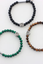 Load image into Gallery viewer, Soñar, Vivir, Amar, Reír Bracelet (Malachite beads)