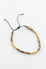 Load image into Gallery viewer, Matte Picture Jasper and Gold Plated Lava Stone Bracelet