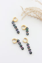 Load image into Gallery viewer, Black Acrylic Letter Earrings
