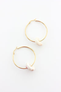 Puka Shell Hoop Earrings 1.0
